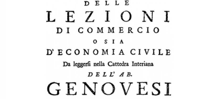 Lezioni di economia civile di Antonio Genovesi